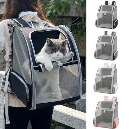 Pet Cat Carrier Bag Outdoor Travel Backpack for Cats Small Dogs Breathable Cat Carrying Bag Suitable for Cats within 6Kg