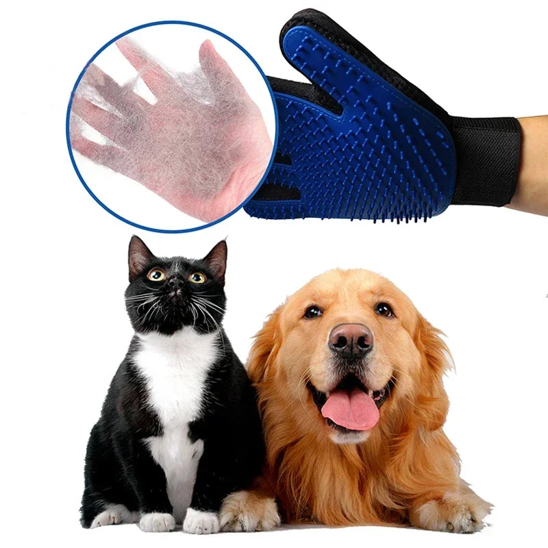 1Pc Pet Cat and Dog Grooming Cleaning Brush Gloves, Depilatory Gloves, Animal Bathing, Dog Comb Effective Removal Back Massage