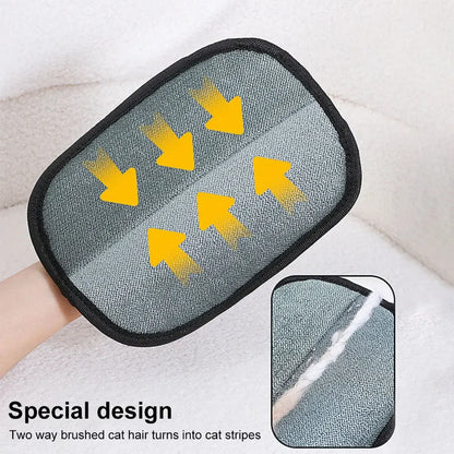 Pet Grooming Gloves Deshedding Brush Glove for Dog Cat Rabbit with Long/Short/Curly Hair for Carpets Clothes