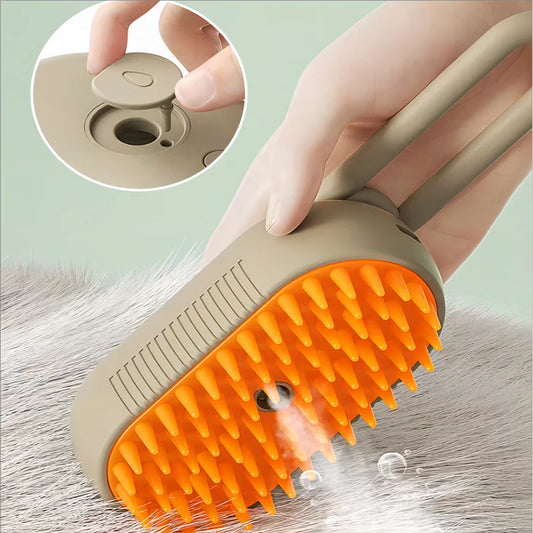 3-In-1 Dog Hair Brush Cat Hair Brush Electric Pet Cleaning Brush Steam Spray Brush Massage Hair Removal Comb anti Flying Brush