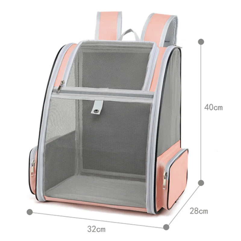 Pet Cat Carrier Bag Outdoor Travel Backpack for Cats Small Dogs Breathable Cat Carrying Bag Suitable for Cats within 6Kg